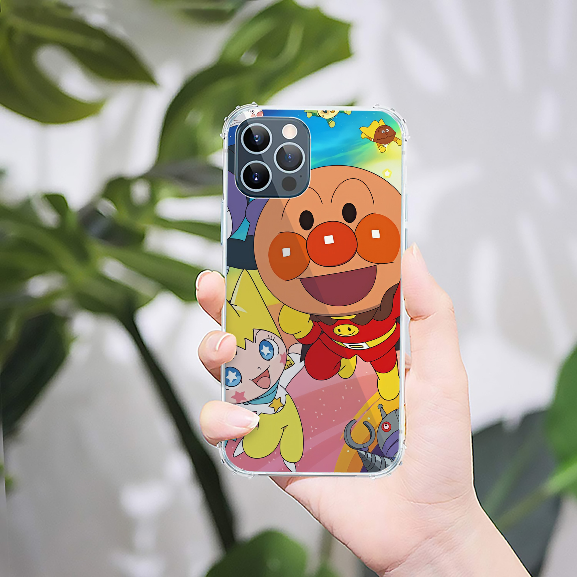 （画像用） アンパンマン Anpanman 【iPhone 12シリーズ対応】透明スマホケース（クリアソフトケース）
